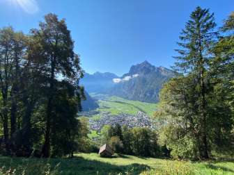 Aussicht über dem Geissenhüttli Richtung Rauti und Wiggis